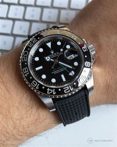 rolex gmt brown strap|Rolex master ii rubber bands.